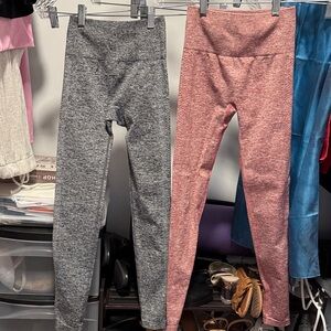 Figs Gray and Pink Leggings